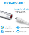 Portable Vanity Light USB Rechargeable Makeup Lamp With Realistic Daylight charging via USB cable with status indicators