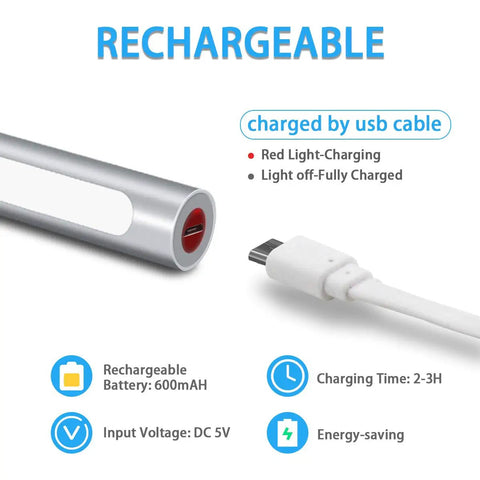 Portable Vanity Light USB Rechargeable Makeup Lamp With Realistic Daylight charging via USB cable with status indicators