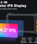 Close-up of 4.3 inch color IPS display on Borescope Inspection Camera With Light For Hard To Reach Areas