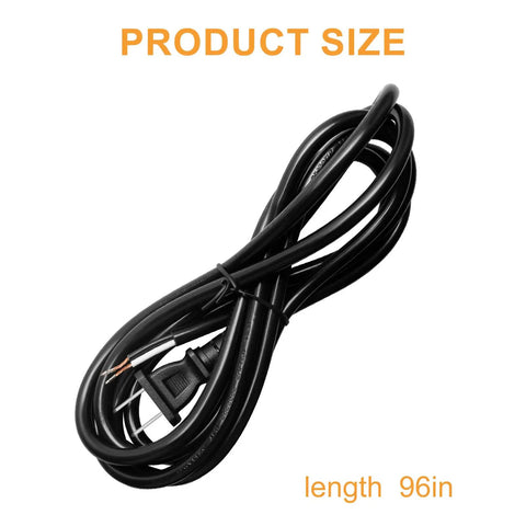 8 Foot 16 Gauge 2 Conductor Power Cord Replacement For Drills Saws Grinders Vacuums And Other Power Tools Heavy Duty Molded Cable