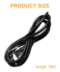 2 Prong Polarized 18 Gauge Power Extension Cord 8 Feet Open End Wire With Durable Copper Conductors Weather Resistant Vinyl Insulation