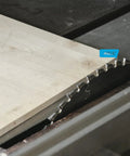 Badass Zero Clearance Inserts For DeWalt Table Saws With Riving Knife Slot and Offset Hardware shows smooth cuts on wood board.
