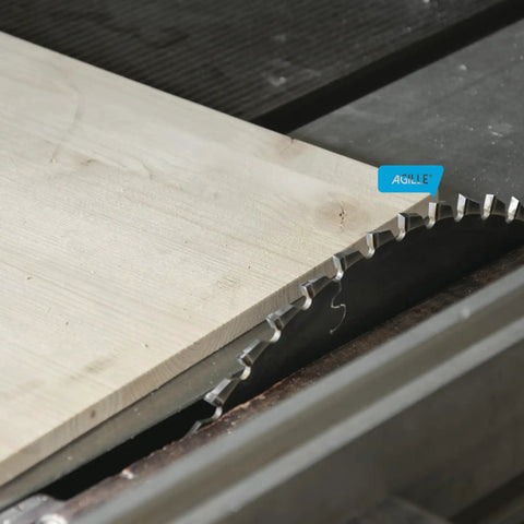 Badass Zero Clearance Inserts For DeWalt Table Saws With Riving Knife Slot and Offset Hardware shows smooth cuts on wood board.