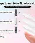 HEMA Free Gel Polish Set With Base Coat And Top Coat For Sensitive Nails White Gel Nail Polish 15ml UV LED Soak Off Gel Kit