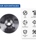 Pair 521000 Wheel Hub And Bearing Assembly For Ford Explorer 2002-2010, Explorer Sport Trac 2007-2010, Aviator 2003-2005, And Mercury Mountaineer 2002-2010, 5 lug disc details and features