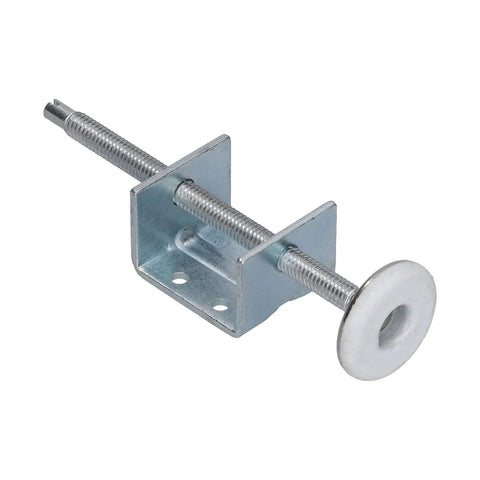Adjustable Furniture Feet Leveling Kit With Iron And Plastic Build No Wobble Screw Mounted Nut Leveler close-up view