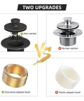 Oil Rubbed Bronze Tub Drain Trim Set Conversion Kit with brass adapter vs stainless drain and plastic adapter