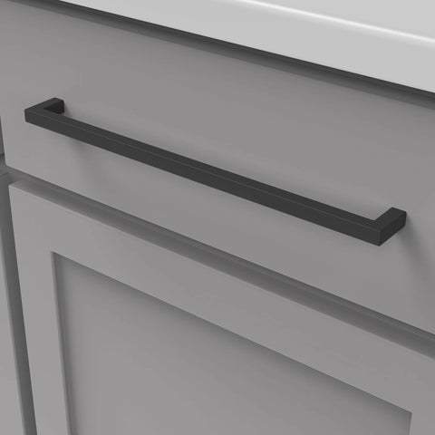 Solid Core Kitchen Cabinet Pulls And Handles In Matte Black From Skylight Collection 12 Inch Hole Center Heavy Duty Metal Cabinet Hardware For Doors And Dresser Drawers Pack Of 1