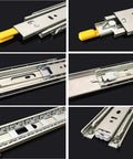 Heavy Duty Soft Close Drawer Slides With Locking Rails, 14 Inch Full Extension, Cold Rolled Steel Tracks for cabinets