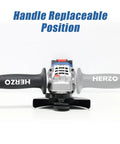 The Real Deal Cordless Angle Grinder Set With Dual Batteries Delivers Serious Cutting Power For Metal Stone And Concrete Projects Shop Ready ergonomic handle view.