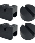 Universal Rubber Jack Pads With Slotted Design Pinch Weld Protector for jack stands and floor jacks, set of 4 pads