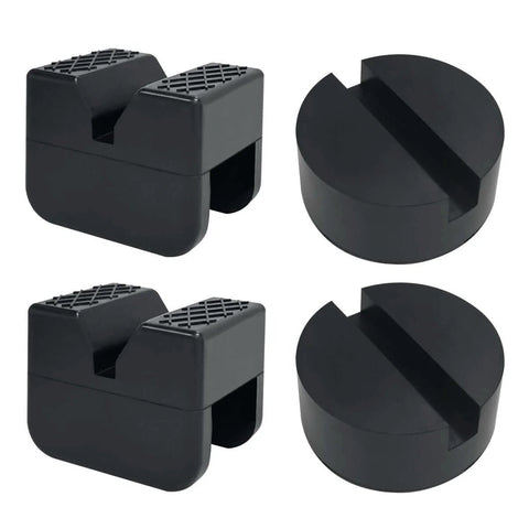 Universal Rubber Jack Pads With Slotted Design Pinch Weld Protector for jack stands and floor jacks, set of 4 pads