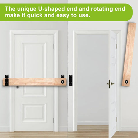 Heavy Duty 360 Rotating U Bracket Set For 2x4 Lumber, 4mm Thick Steel Security Brackets That Lock In Place For Reinforced Door Protection