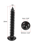 Hex Socket Self Tapping Screws M3 X 20mm Carbon Steel Wood Screws Pack Of 100 For DIYers And Pros Self Drilling Fasteners