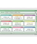 Five Poster Computer Lab Set For STEM Classrooms Kid Friendly With Must Have Internet Safety Rules, Keyboard Layout poster