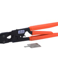 Pro Grade PEX Clamp Tool With Orange 3-Handle Grip For All 3/8 To 1 Inch Stainless Clamp Rings Perfect For Securing PEX And PE-RT Tubing To Brass Or Poly Fittings UC961