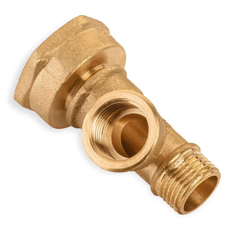 Amazon brass pipe fitting adapter, 1/2 in male x 1 in female threaded ends