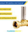 Water Hammer Arrestor Set for Washing Machines, Quiet Pipe Noise Reduction, 2 Pack, Three Quarters Inch Fittings, premium 304 stainless steel