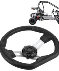 270mm Universal Go Kart Steering Wheel With Ergonomic Grip And Grippy Smooth Alloy Build Durable ABS Aluminum Construction For Racing Buggy Cars