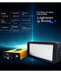 Top Shelf 1800W Adjustable UV Curing Lamp Cold Light Resin Printer Dryer Shadowless 365nm Glue And Ink Hardener, yellow control box and large LED panel.