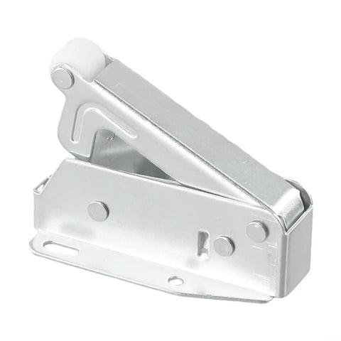 Spring Loaded Push To Open Door Catch Set, 2 Pack Touch Latch for cabinets with steel construction and white roller