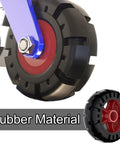 Bulletproof Heavy Duty Rubber Caster Set Of 4 With Dual Locking Brakes Smooth As Butter 360 Swivel Roll showcasing rubber caster wheel close-up.
