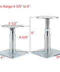 Adjustable Pedestal Paver Deck Support And Floor Raising Kit With Mini Post Jacks shown with dimensions 4-5/8 to 8 inches