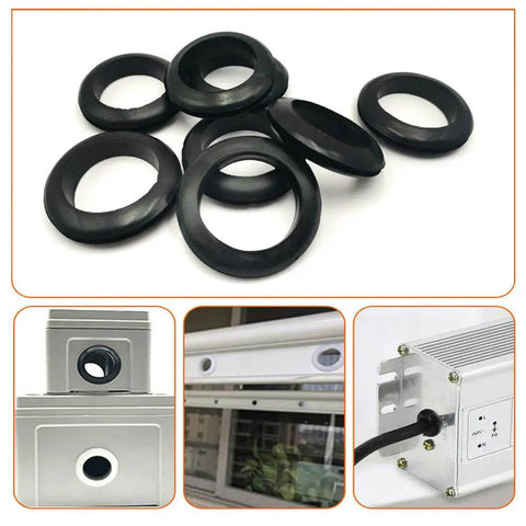 Rubber Grommets For Wiring 1-1/2 In Panel Hole With 1-3/8 In Inner Diameter And 2 In Outer Diameter, Pack Of 8