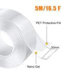 Non Slip Furniture Pads For Hardwood Floors Or Rugs, Heavy Duty Grip Leg Protectors, Clear Silicone Gel Pads That Stop Sliding And Scratching, Shield Tile Marble Laminate And More, 16.5 Ft Length, Easy To Apply showing roll close-up