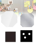 Dope DIY Fridge Magnet Kit showing acrylic and metal bases with magnets and photo displays on a fridge.
