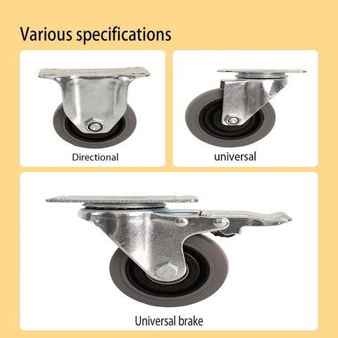 Heavy Duty Workbench Casters Roll Slick And Dead Quiet Floor Saver Rubber Treads Built Tough With 360 Swivel Locking Brakes For Shop Carts Heavy Gear