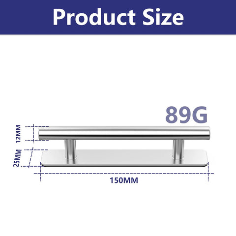 Two Pack Self Stick Aluminum Alloy Cabinet And Drawer Handles No Drilling Adhesive Door Pulls For Kitchen Cabinets Closets Drawers