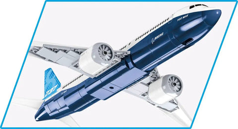 Boeing 737-8 Plane Building Kit With 340 High Quality Elements, Dope Moving Parts, Pilot And Passenger Figures, EU Made By A Brand With 20+ Years Of Craft, Clear Illustrated Instructions, Fully Compatible With Other Brand Blocks, shown from below