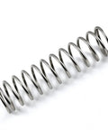 Close-up of a single spring from the Stainless Steel Micro Compression Springs Kit 20 Pieces 0.5mm Wire Diameter 5mm Outer Diameter
