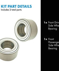 Front Wheel Bearing Set Fits 2010 2015 Lexus RX 350 RX 450h, 2008 2019 Toyota Highlander, 2011 2020 Sienna Includes Driver And Passenger