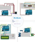 Beginner Friendly Arduino Uno R3 Starter Kit With Tutorial And Controller Board LCD1602 Module IDE Compatibility components arranged