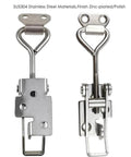 Adjustable 75 To 95mm Stainless Steel Cabinet Latch Lock With Lever Handle Toggle, 2 Pack SYINE SK-1S front view