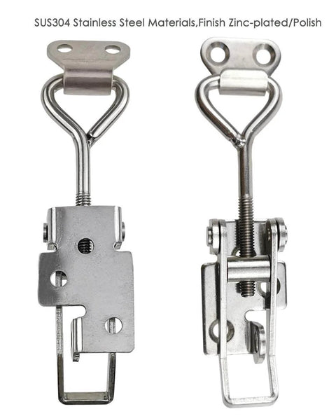 Adjustable 75 To 95mm Stainless Steel Cabinet Latch Lock With Lever Handle Toggle, 2 Pack SYINE SK-1S front view