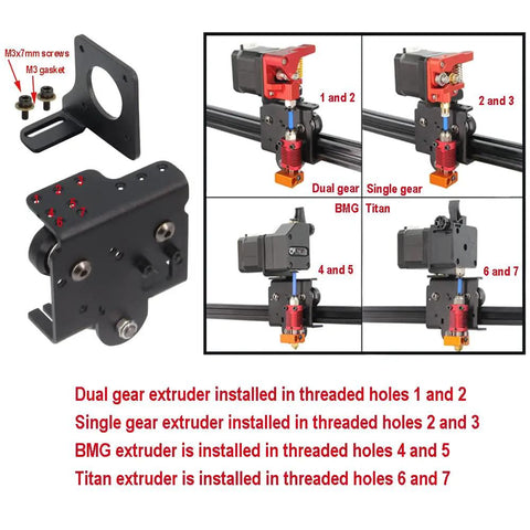 Tough Aluminum Direct Drive Extruder Support Plate For Ender 3 Ender 3V2 CR10S 3D Printer Upgrades Smooth Filament Feed Game Changer Rock Solid Single Dual Gear Mount Bracket