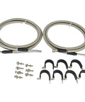 Heavy Duty Stainless Steel Fuel Line Quick Swap Kit For Chevy Silverado 1500 Gmc Sierra 1500 V8 Rigs with hoses, clips, and screws