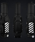 Mens Left Hand Golf Club Set Beginner Friendly 12 Piece Sweet Starter Kit with rolling cart bag and multiple zipped pockets.