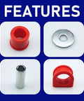 Beefed-Up Rack And Pinion Bushing Set For Toyota 4Runner 1996-2002, Tacoma 1995-2004, 1995 Pickup Replaces 8.10103R Durable Polyurethane