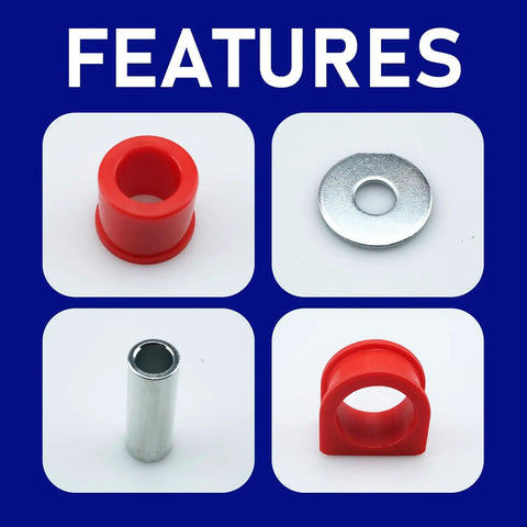 Beefed-Up Rack And Pinion Bushing Set For Toyota 4Runner 1996-2002, Tacoma 1995-2004, 1995 Pickup Replaces 8.10103R Durable Polyurethane