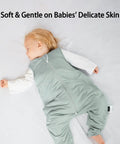 Sleeping toddler in Ultra Soft Bamboo Rayon Toddler Sleep Sack With Feet 12-24 Months 1.0 Tog Lightweight Wearable Blanket