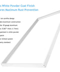 2x4 LED Flat Panel Surface Mount Kit With Aluminum White Frame and rust-resistant coating visible.