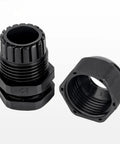 Two Pack 1-1/4 Inch NPT Nylon Cable Glands Waterproof Adjustable 18.5-25mm 0.73-0.98 Inch IP68 Weatherproof Seals With Gaskets For Indoor And Outdoor Electrical Installations And Cable Entry Protection, black