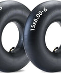 Two Pack Heavy Duty Inner Tubes Fifteen By Six Fits Lawn Mowers Yard Tractors Wheelbarrows ATVs And More With TR87 Bent Valve Stem
