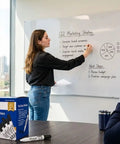 Black Dry Erase Markers Set With Low Odor Ink, Chisel Tip, 4 Count For Whiteboards in office meeting