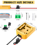 Dimensions of Power Wheel Adapter Pack For 20V And 18V Battery Systems Ready To Go For Ride On Toy Car And DIY Power Projects