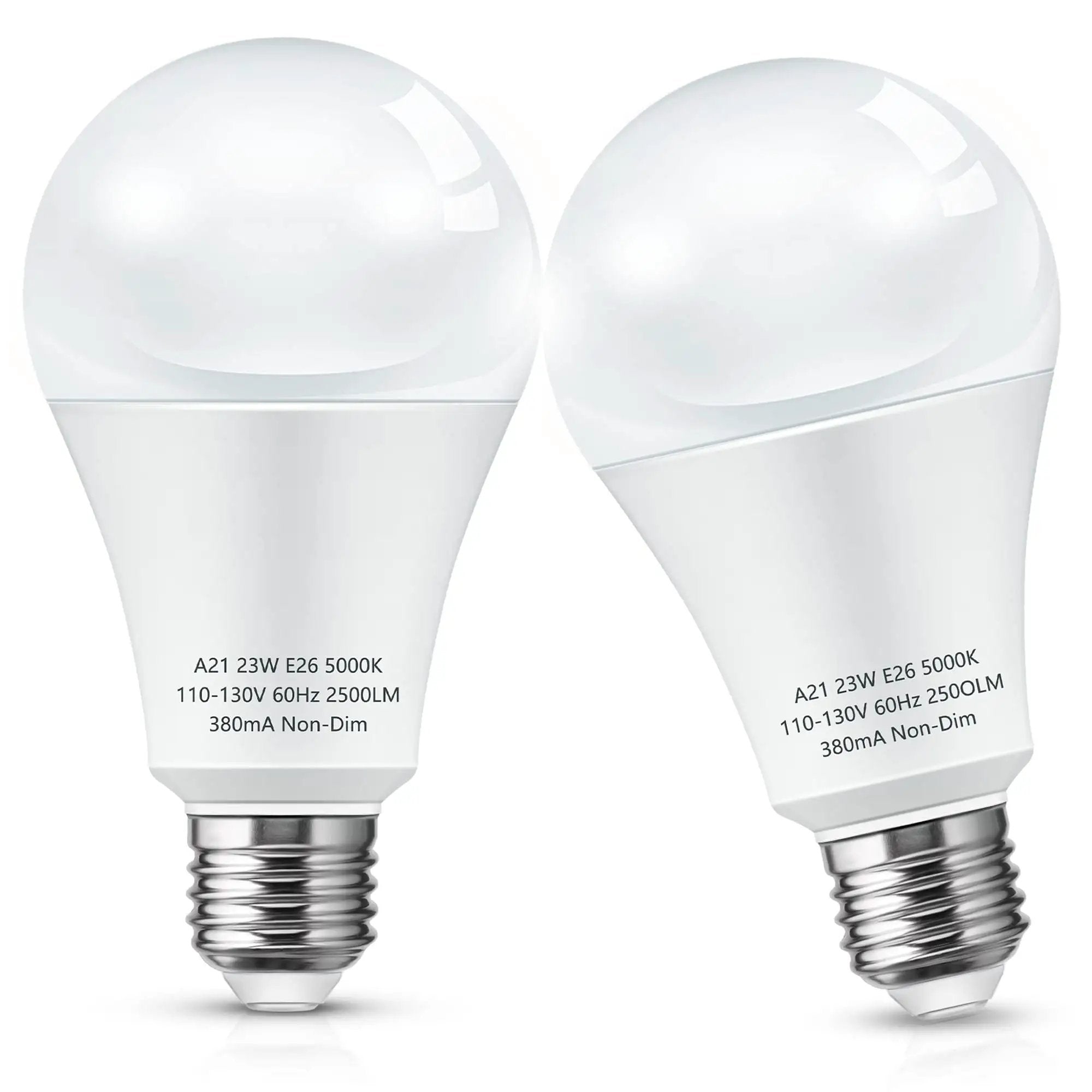 Ultra Bright A21 LED Light Bulb 23W, 2500lm 5000K ✓